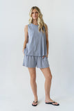 Kaytee Ribbed Top in Blue