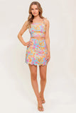 MANDY SCALLOP EDGE TOP MINI SKIRT SET