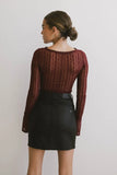 Linnea Lace Top in Burgundy FINAL SALE