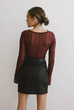 Linnea Lace Top in Burgundy FINAL SALE