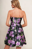 GARDEN PARTY CHIC WOVEN MINI DRESS