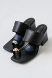 Fawn Block Heel in Black