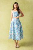 LITTLE MOMENTS WOVEN TOP AND SKIRT SET
