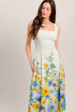 DREAMING OF THE COAST FLORAL MIDI DRESS