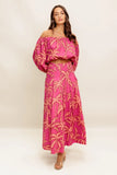 Staci Off Shoulder Top Circle Midi Skirt Set