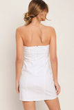 CITY TO COAST WHITE DENIM MINI DRESS