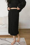 Lilly Cable Knit Skirt in Black FINAL SALE