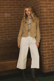 Tammy Collared Jacket in Khaki FINAL SALE
