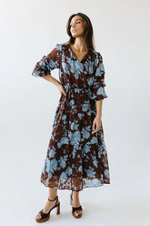 Cache Floral Midi Dress FINAL SALE