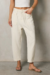 Rosie Tencel Loose Pants in Beige FINAL SALE