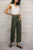 Sadie Wide Leg Pants in Olive FINAL SALE