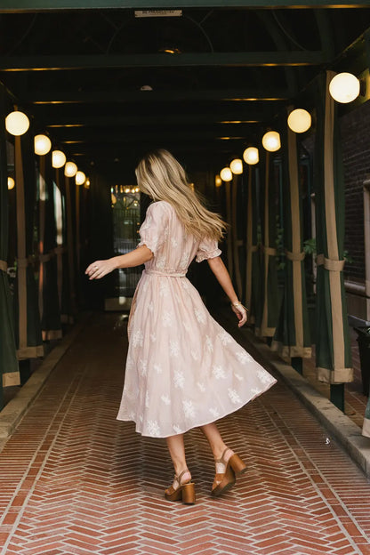 Gloria Embroidered Midi Dress