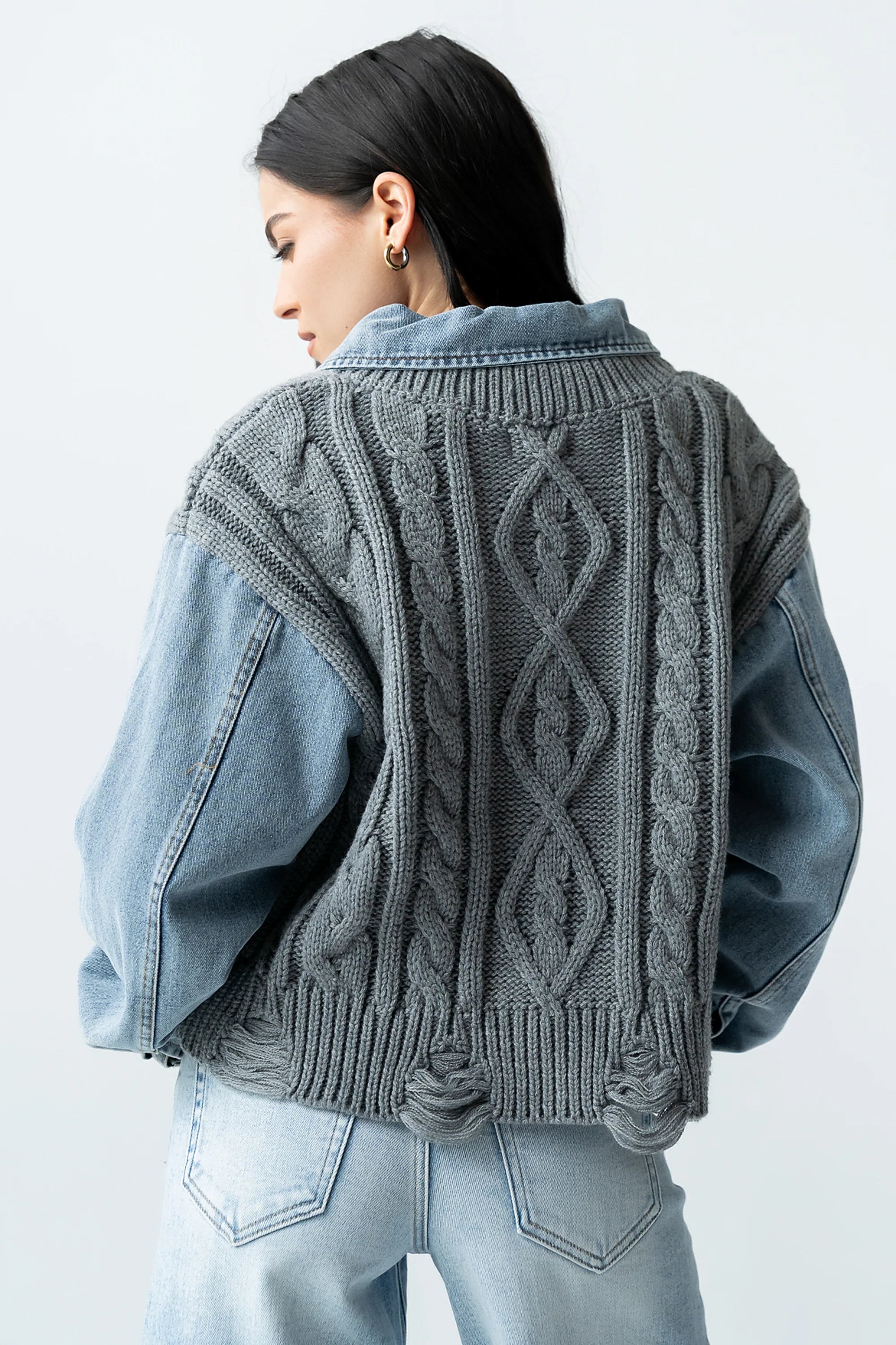 Selena Mixed Media Sweater