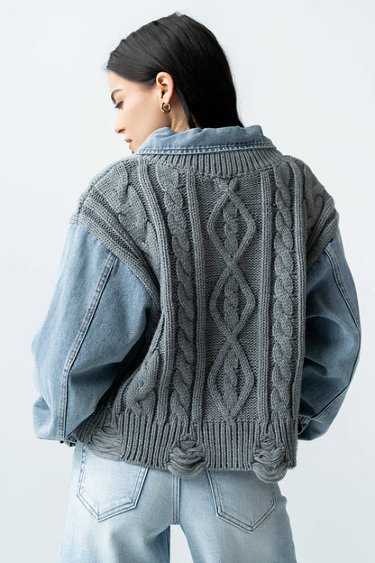 Selena Mixed Media Sweater