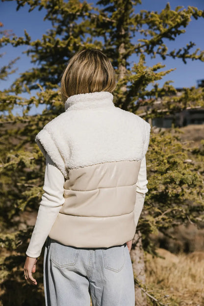 Lets Get Lost Vegan Vest in Cream FINAL SALE