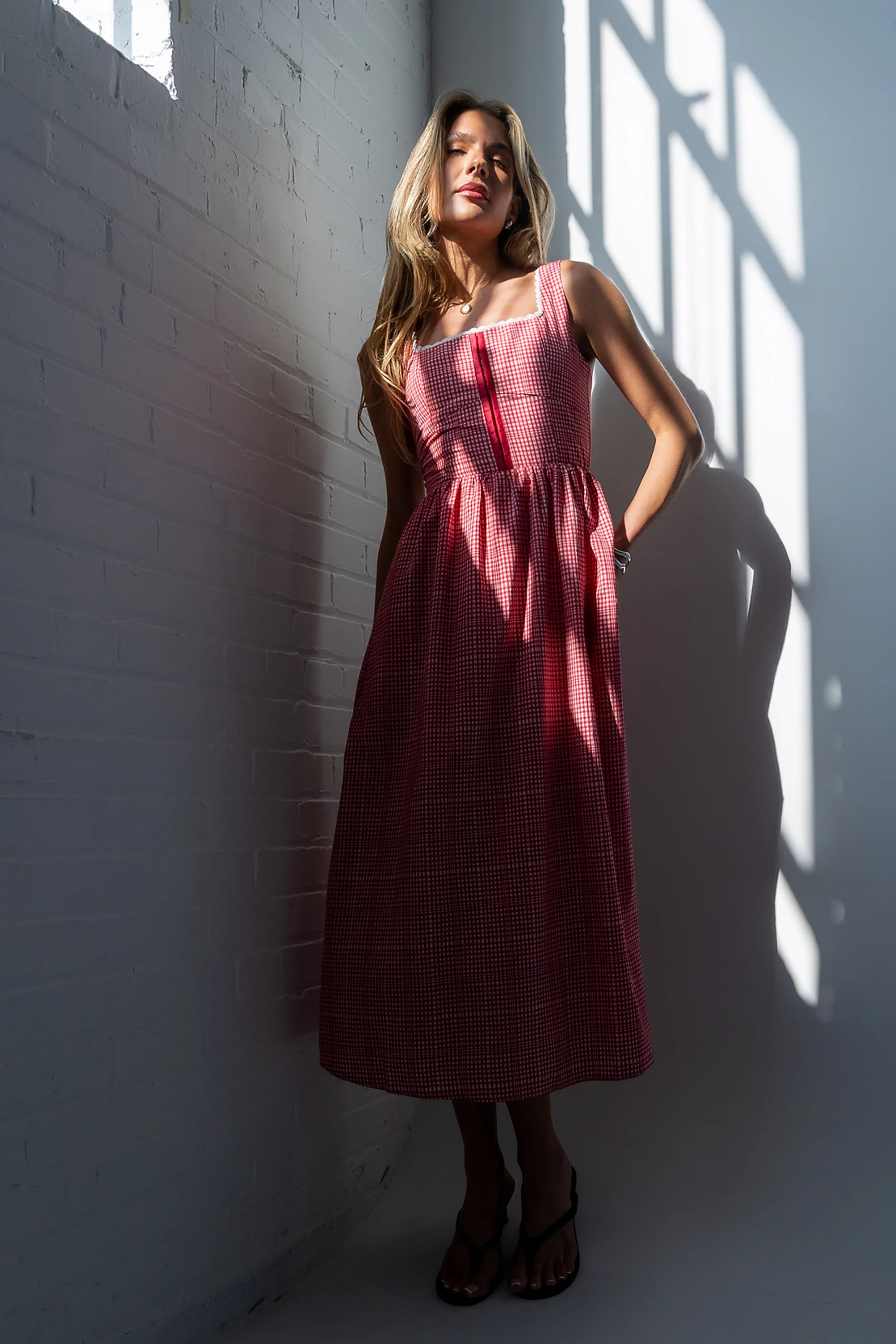Kenzy Plaid Midi Dress