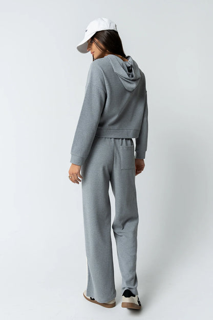 Kourtney Waffle Knit Pants in Grey