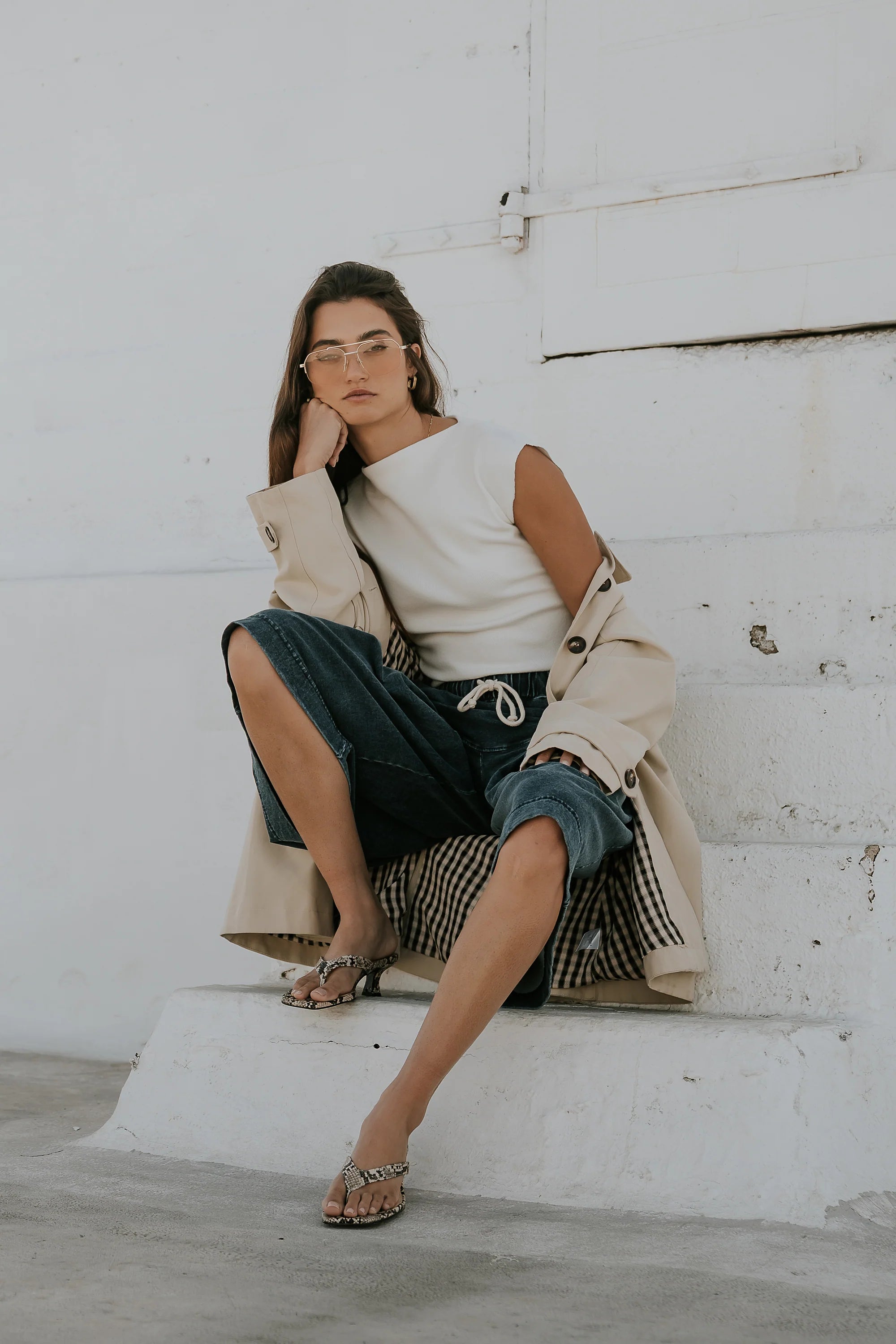Maggie Knit Top in White