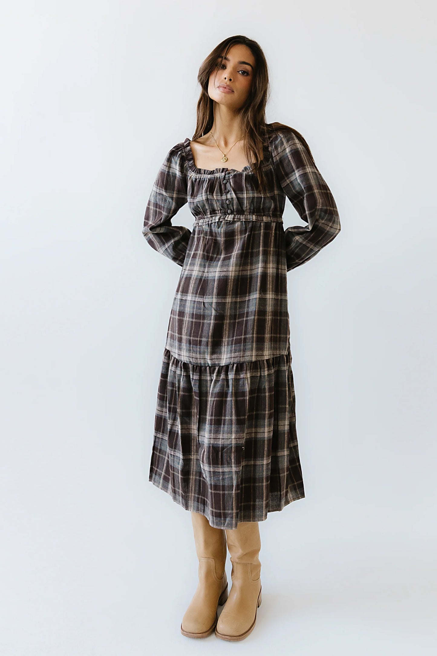 Harlow Plaid Maxi Dress FINAL SALE