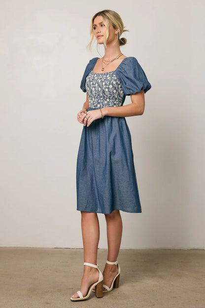 Tesalina Denim Midi Dress FINAL SALE