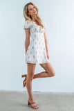Harvey Floral Mini Dress in Butter Yellow
