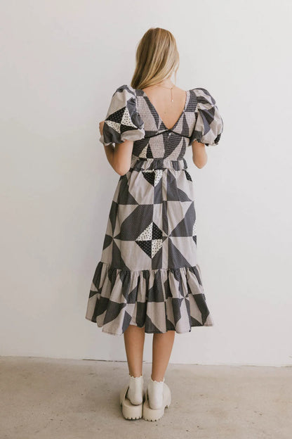 Brielle Patchwork Midi Dress FINAL SALE