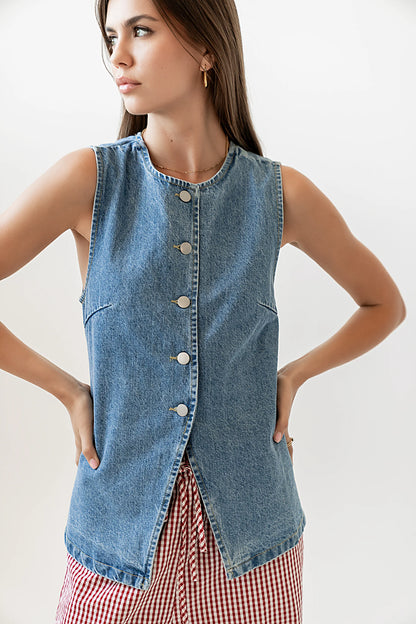 Lyra Denim Vest FINAL SALE