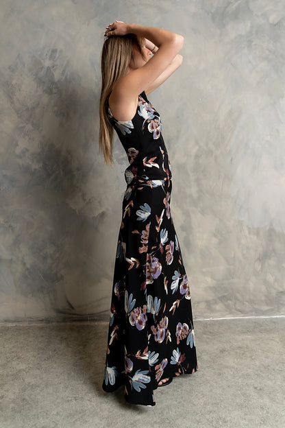 Eden Floral Top in Black