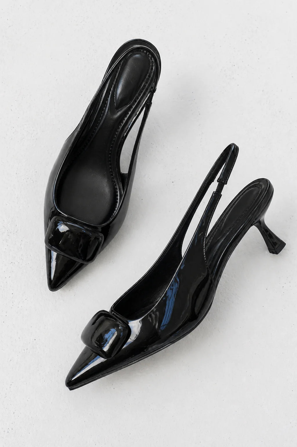 Nena Slingback Heels in Black