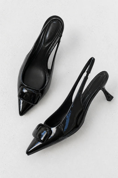 Nena Slingback Heels in Black