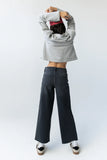 Colette Wide Leg Jeans in Faded Black