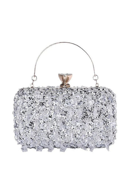 Womens Beaded Sequined Evening Clutch Bags
