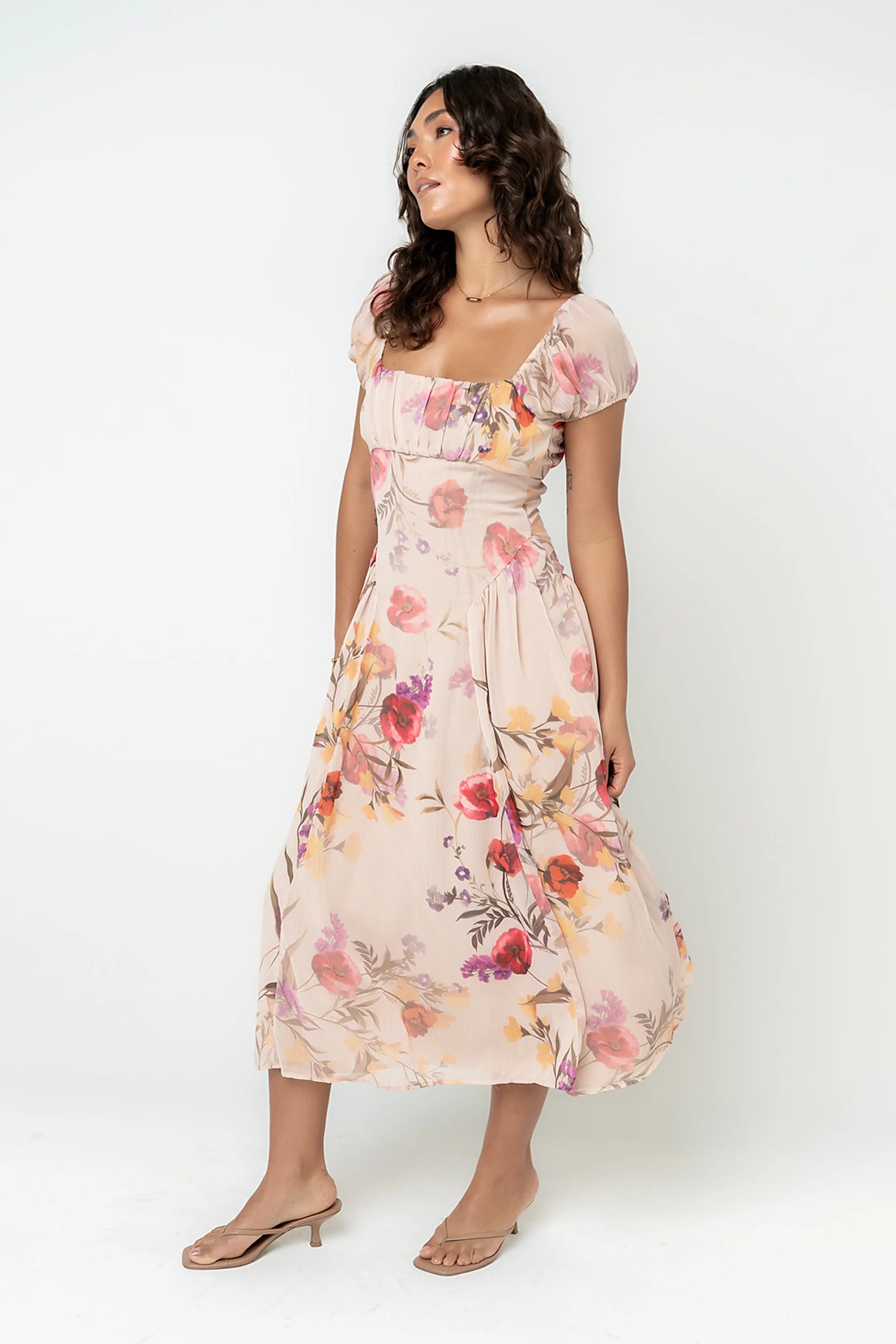 Carly Floral Midi Dress
