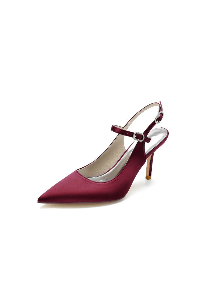 Simple Slingback Pointed Toe High Heels