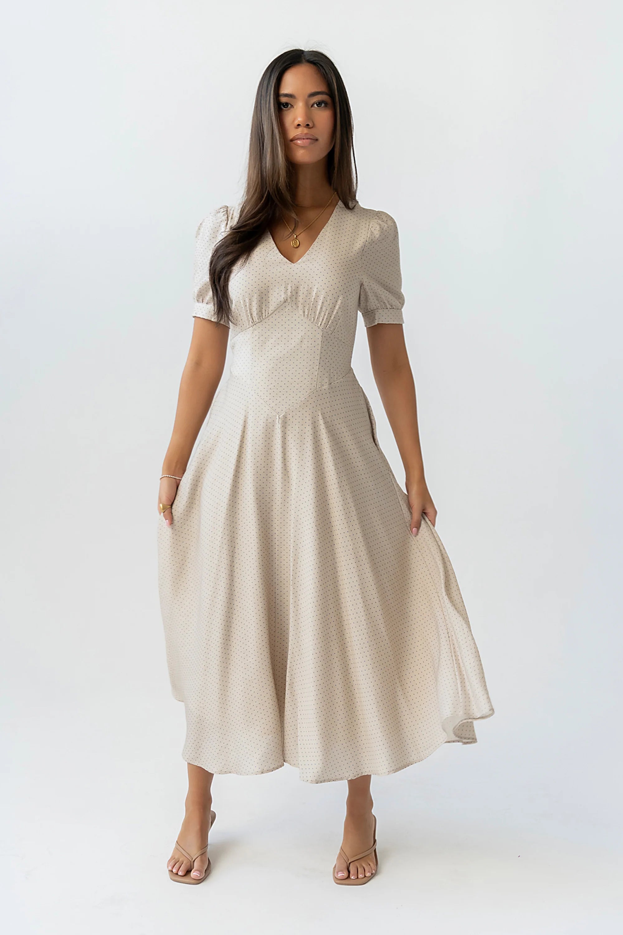 Ulani Polka Dot Midi Dress