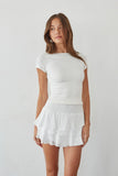 Daytona High Rise Tiered Ruffle Skort