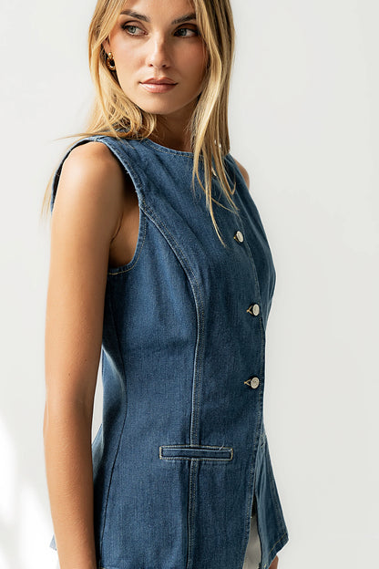 Hudson Denim Vest in Dark Wash FINAL SALE