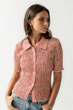 Connie Gingham Blouse in Red FINAL SALE