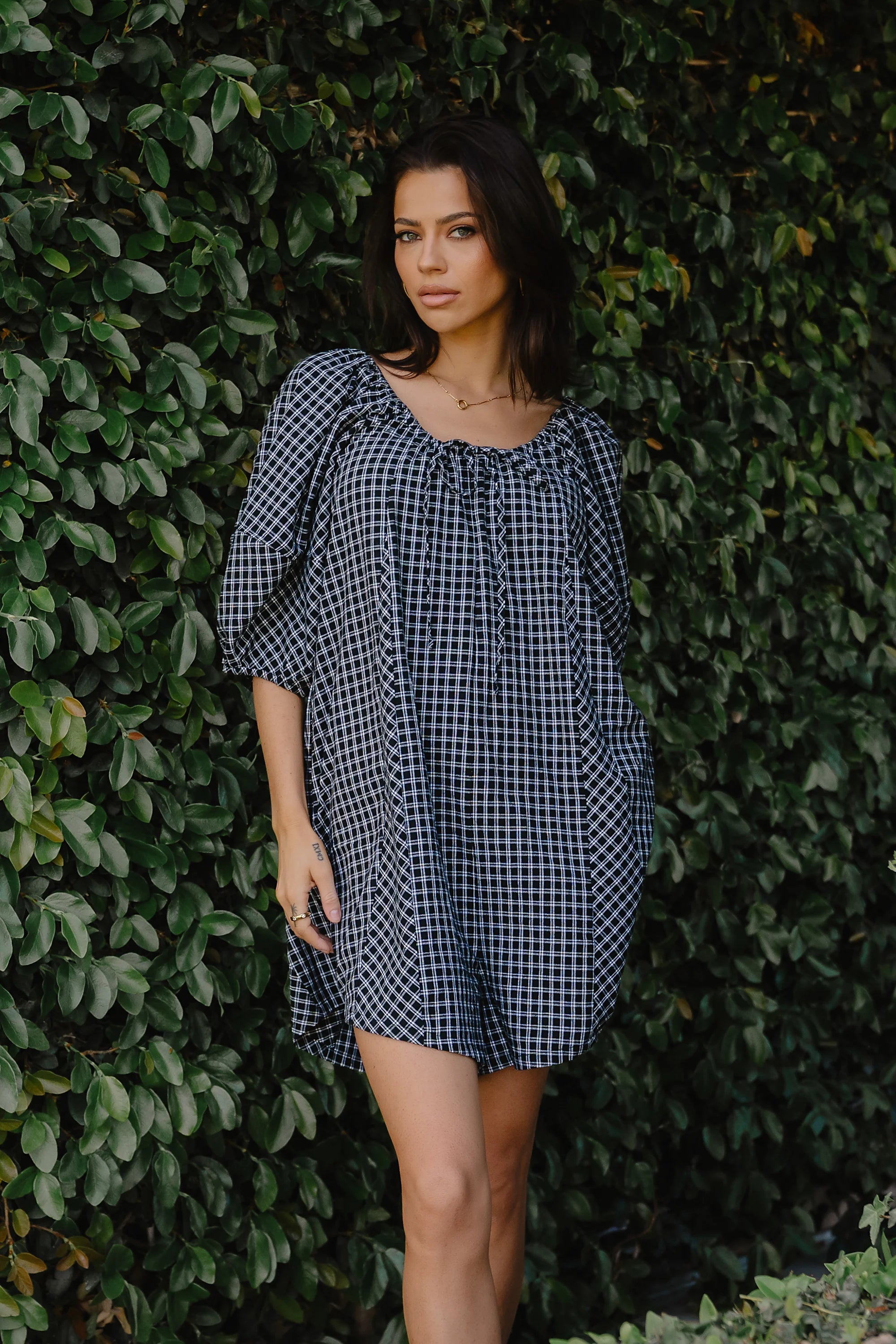 Janika Plaid Romper