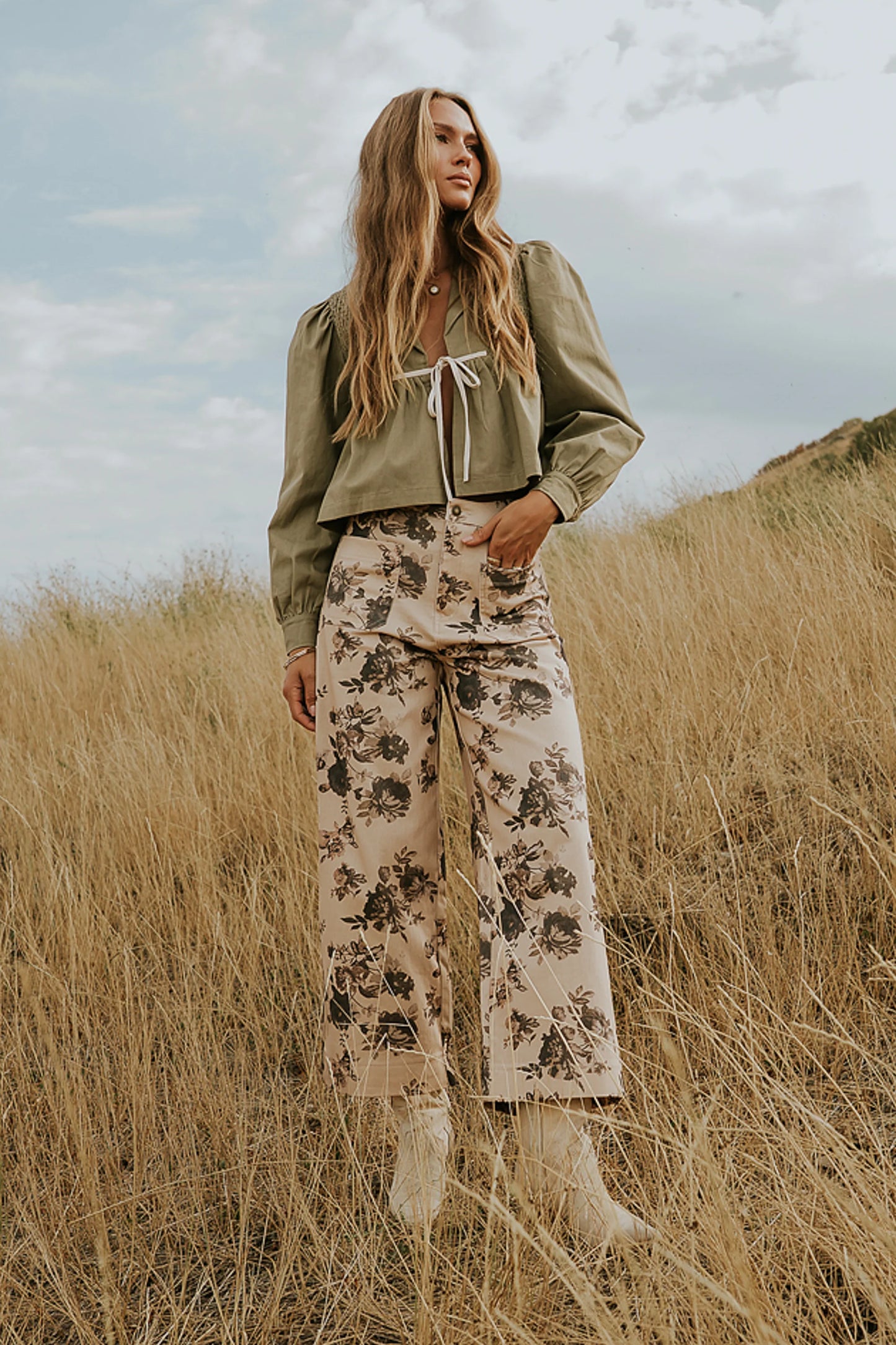 Iris Floral Wide Leg Pants FINAL SALE