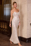 Ashton Gown Sequin Mesh Evening Dress