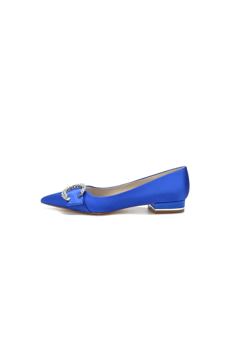 Beading Pointed Toe Kitten Heels