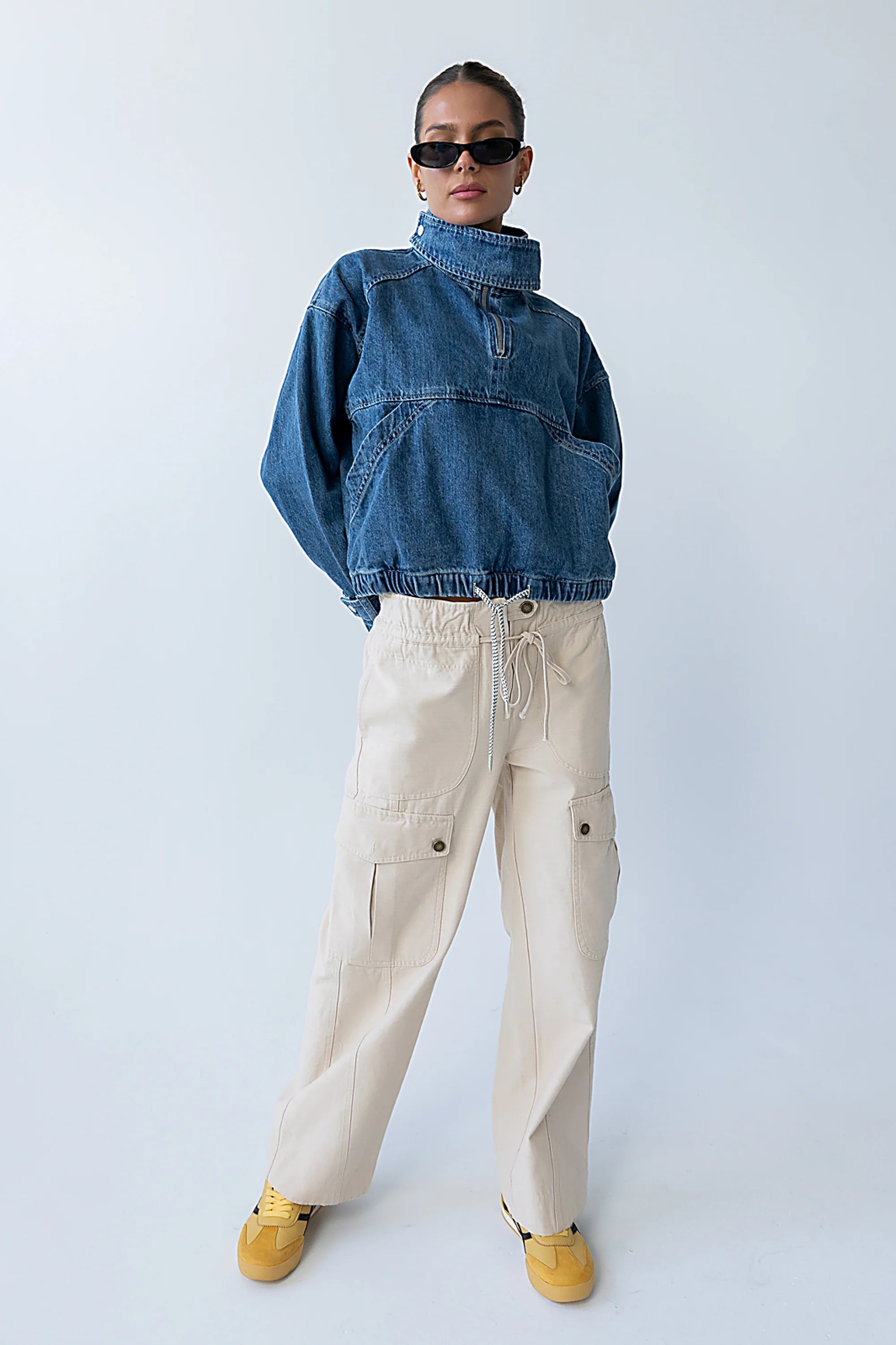 Kirsty Straight Leg Pants in Bone