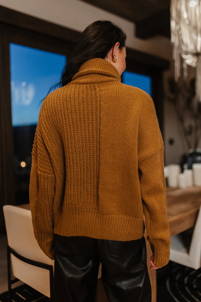 Catherine Turtleneck Sweater in Brown FINAL SALE