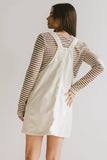 Reid Corduroy Overall Dress in Ivory FINAL SALE