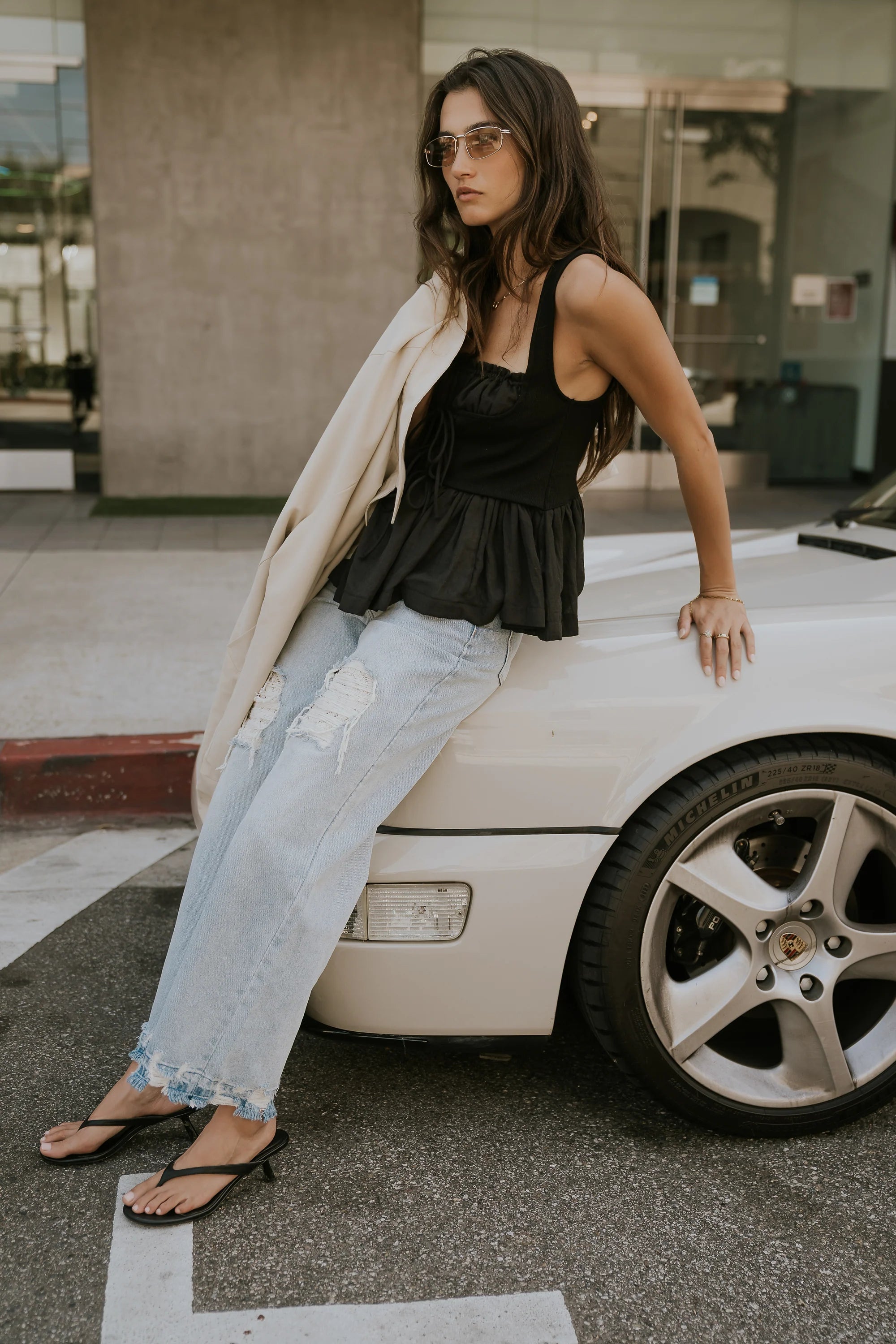 Marvin Crochet Wide Leg Jeans