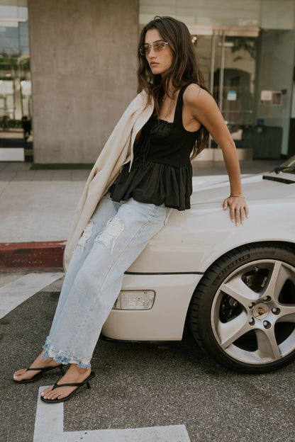 Marvin Crochet Wide Leg Jeans