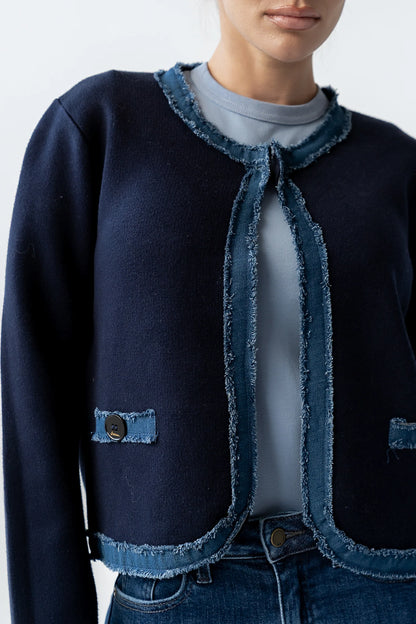 Topaz Contrast Cardigan FINAL SALE