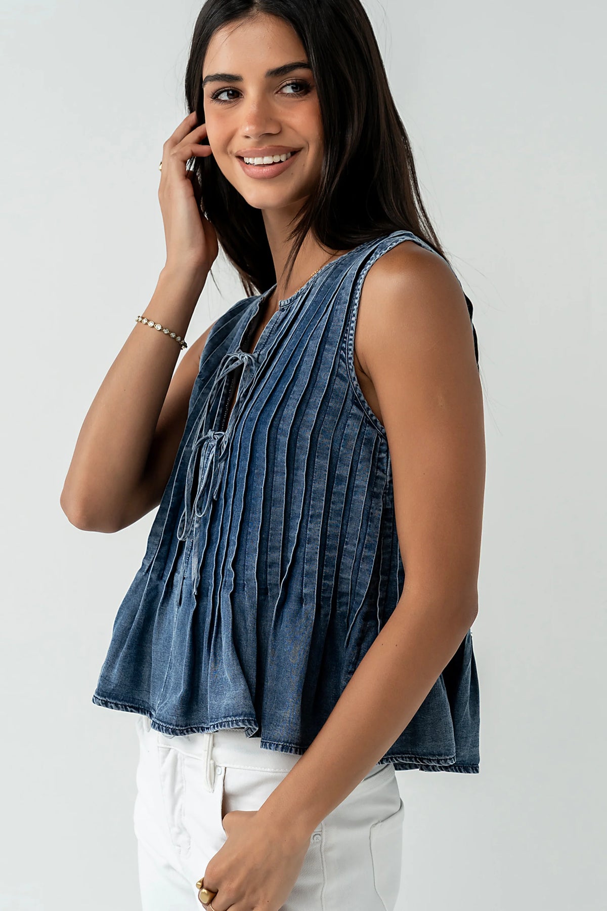 Caiden Pleated Top