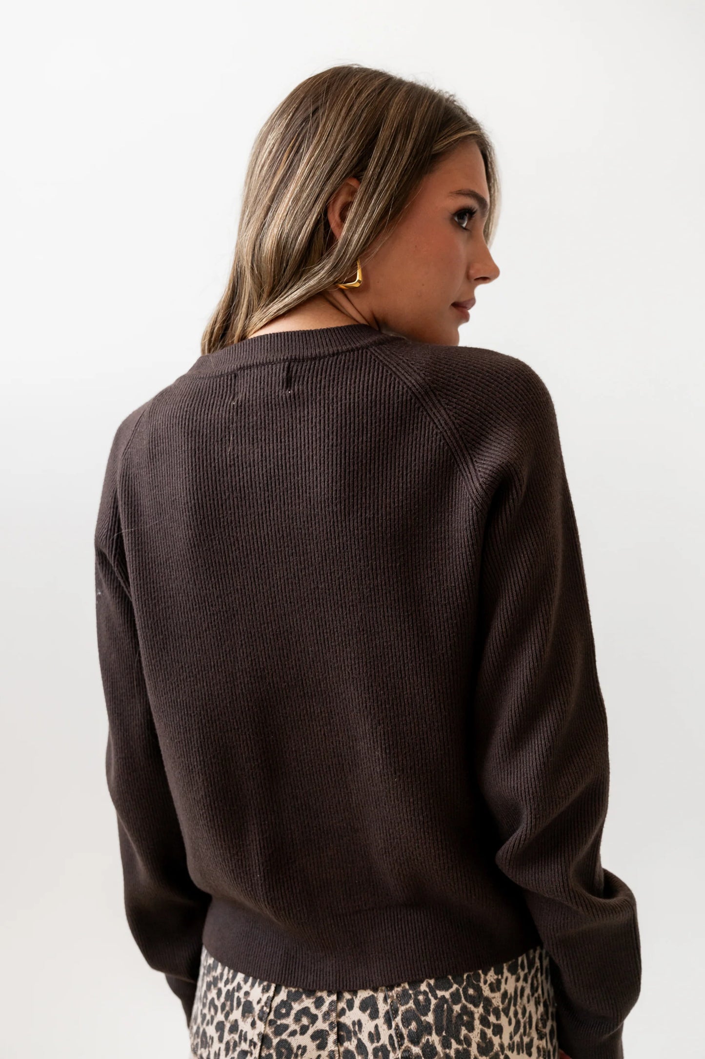 Debbie Ribbed Sweater in Brown
